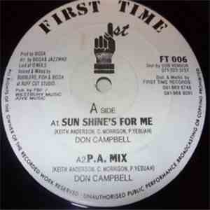 Don Campbell / Bigga - Sun Shine's For Me / New 32 download free
